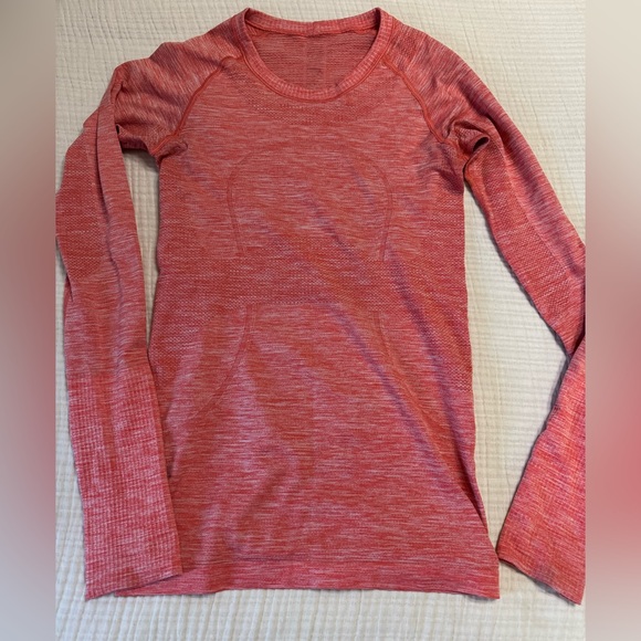 lululemon athletica Tops - Lululemon Vibrant Red Swiftly Long Sleeve Top